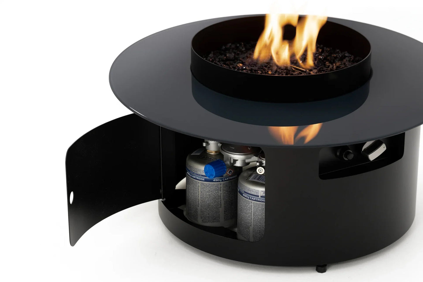 Estufa de Gas para Exterior con Función BBQ | Planika — con llama encendida