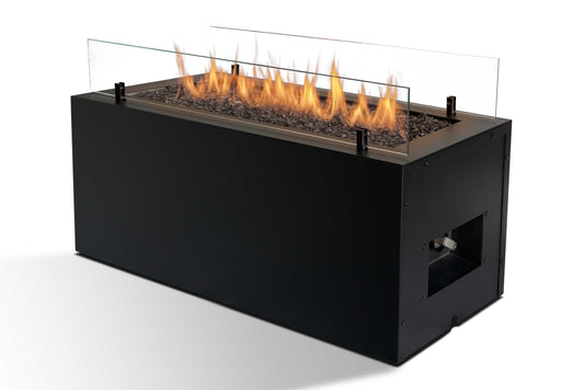 Brasero de Gas Moderno para Exterior: Elegancia y Calor con Planika — vista 3/4