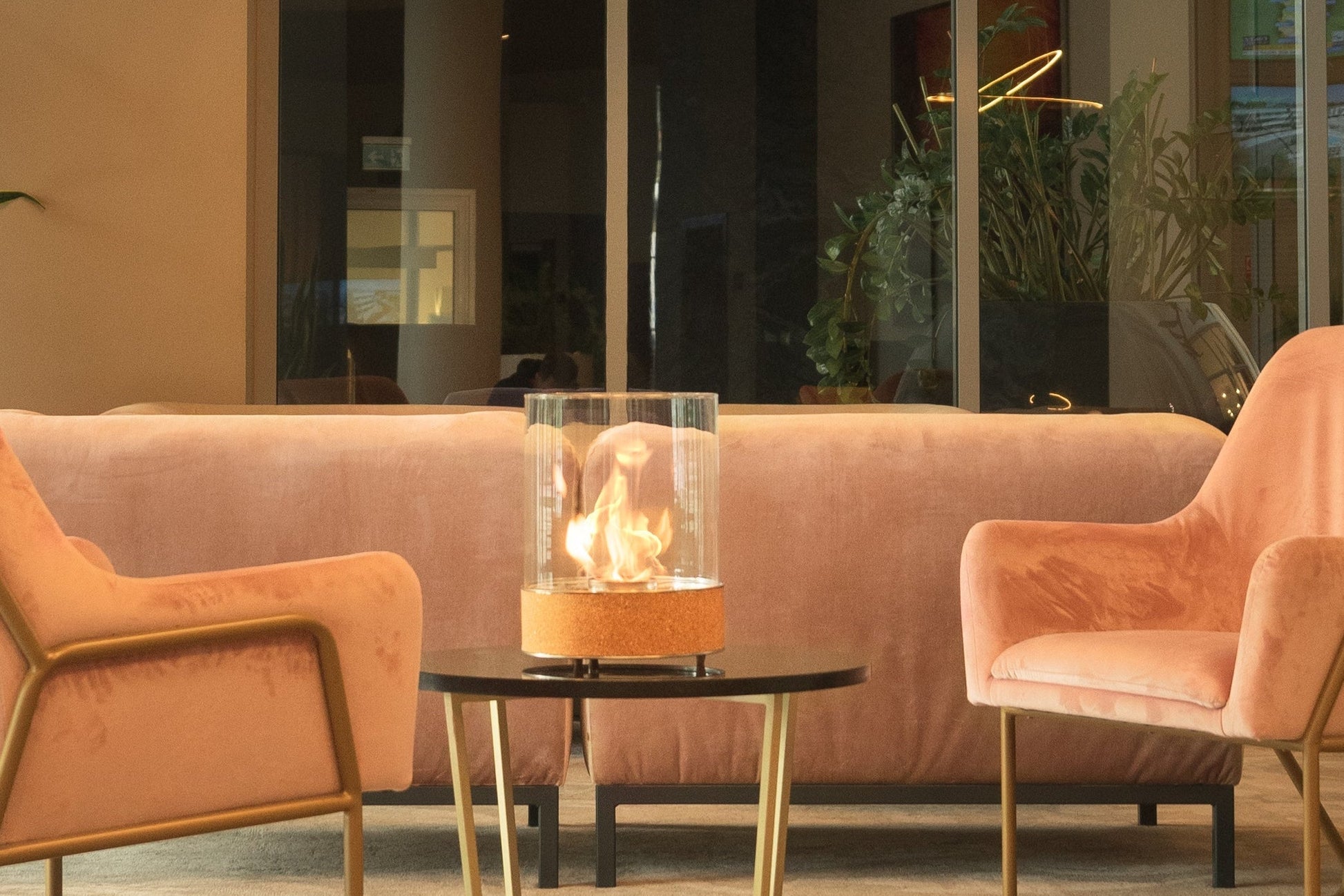 Centro de Mesa con Fuego | Planika | Dancing Flames — con llama encendida