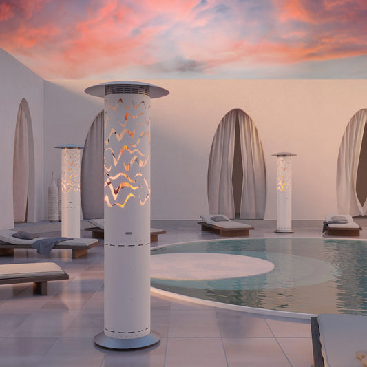Chimenea a Gas Exclusiva Samba Hyperion para Exterior – Diseño de Lujo | GlammFire