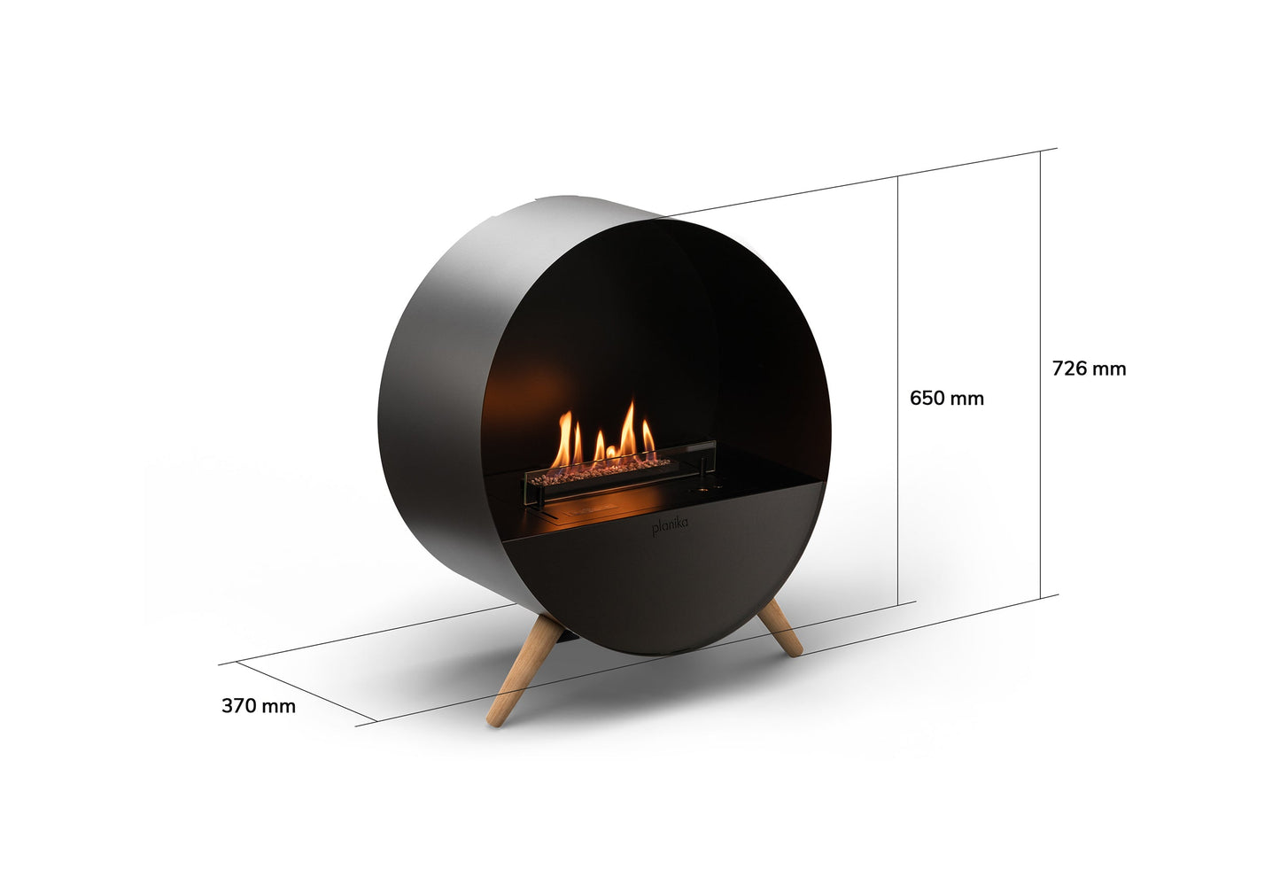 Chimenea Automática de Bioetanol | Bubble Floor | Planika — vista superior