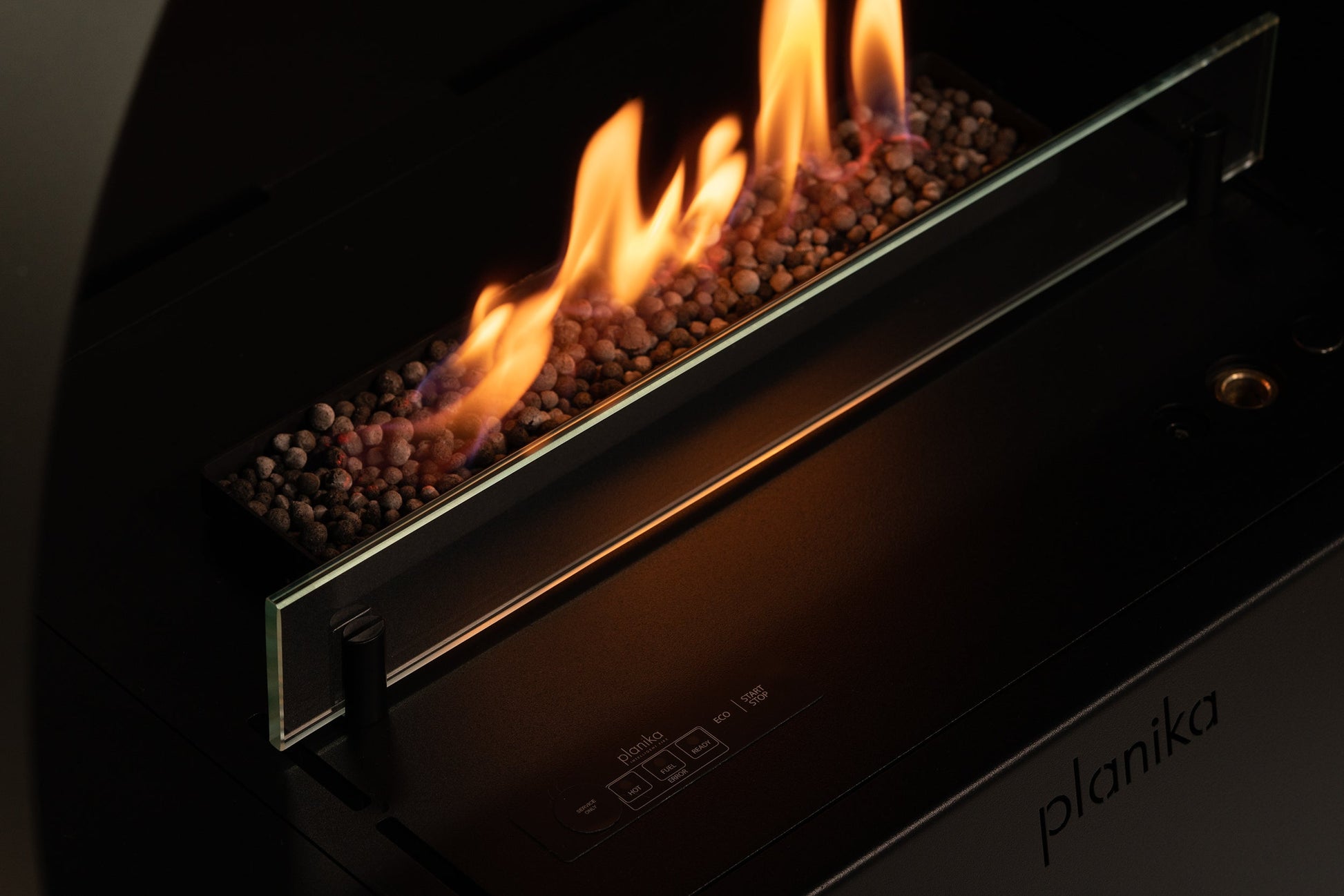 Chimenea Automática de Bioetanol | Bubble Floor | Planika — detalle en primer plano