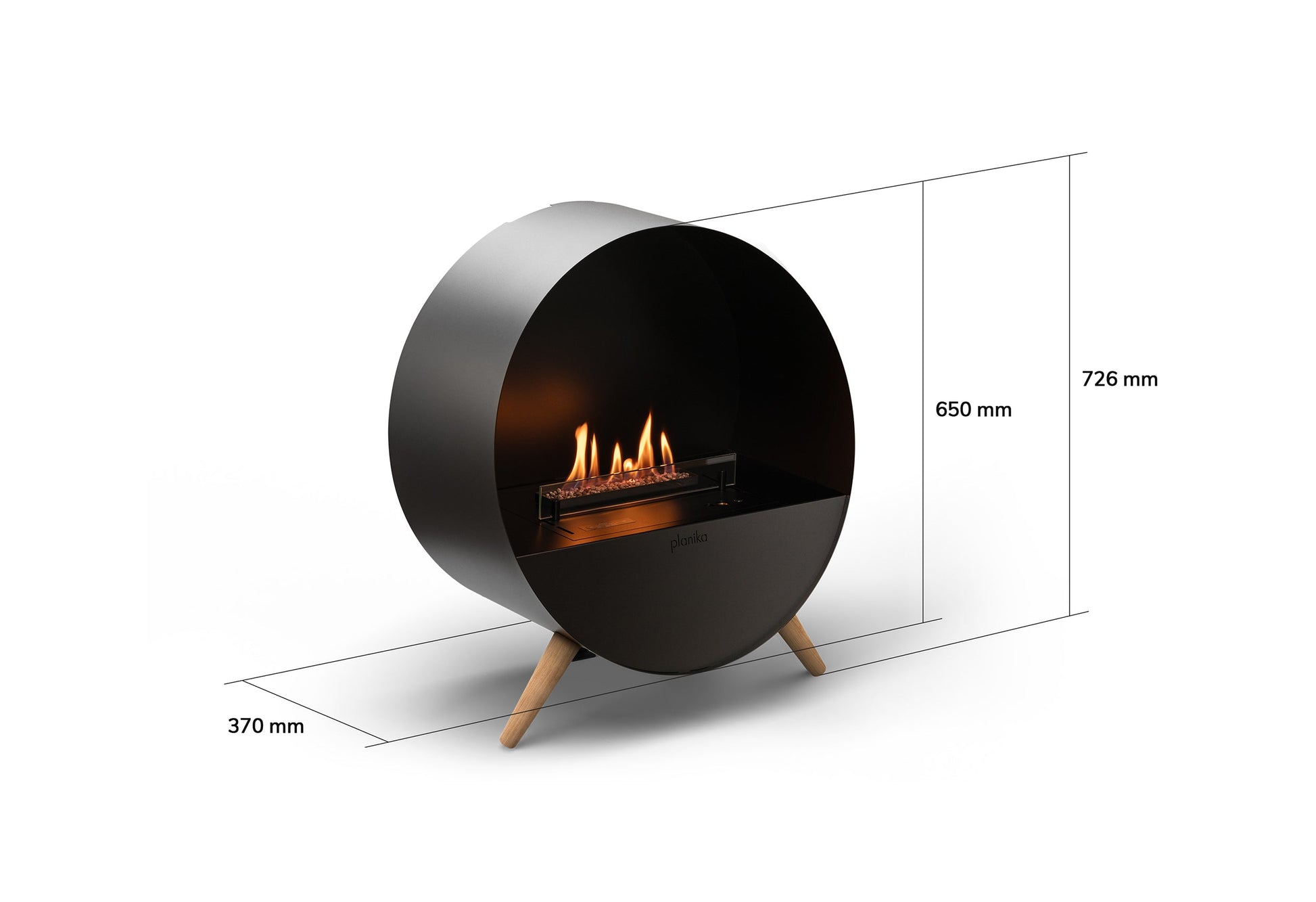 Chimenea Automática de Bioetanol | Bubble Floor | Planika — vista superior