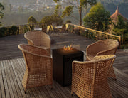 Chimenea de Gas Cuadrada para Exteriores | Square | Planika — en terraza, modelo cuadrado