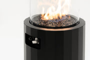 Chimenea de gas para exterior | Planika Bino — detalle en primer plano