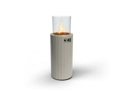 Chimenea de gas para exterior | Planika Bino — vista lateral, color gris