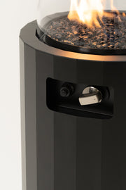 Chimenea de gas para exterior | Planika Bino — detalle en primer plano