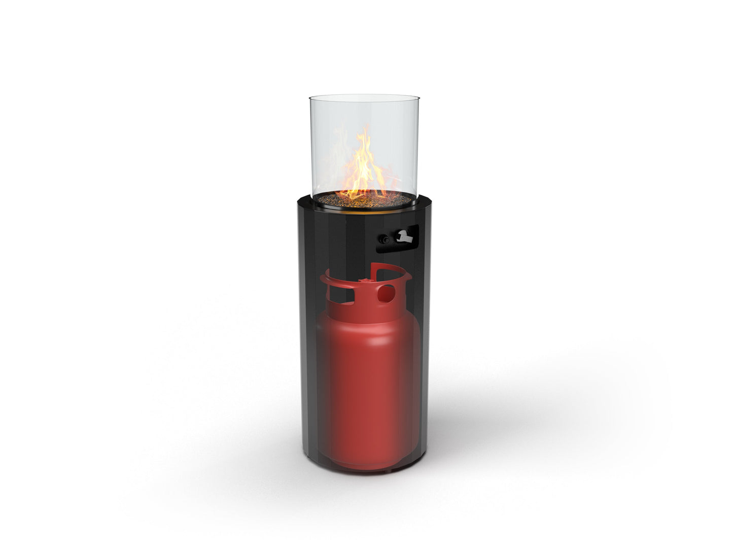 Chimenea de gas para exterior | Planika Bino — compartimento del gas