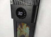 Chimenea Eléctrica Pared G-Cera con Calefacción de 2400W | Infralia — detalle en primer plano, con pantalla 4K