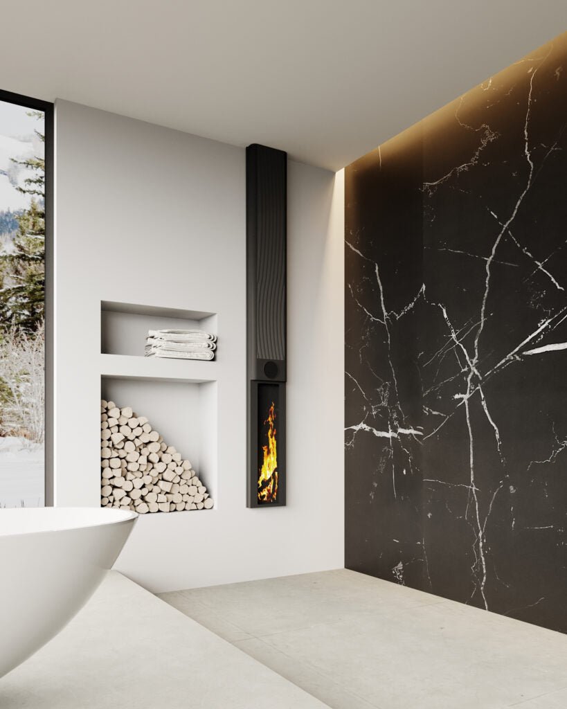 Chimenea Eléctrica Pared G-Cera con Calefacción de 2400W | Infralia — montaje en pared