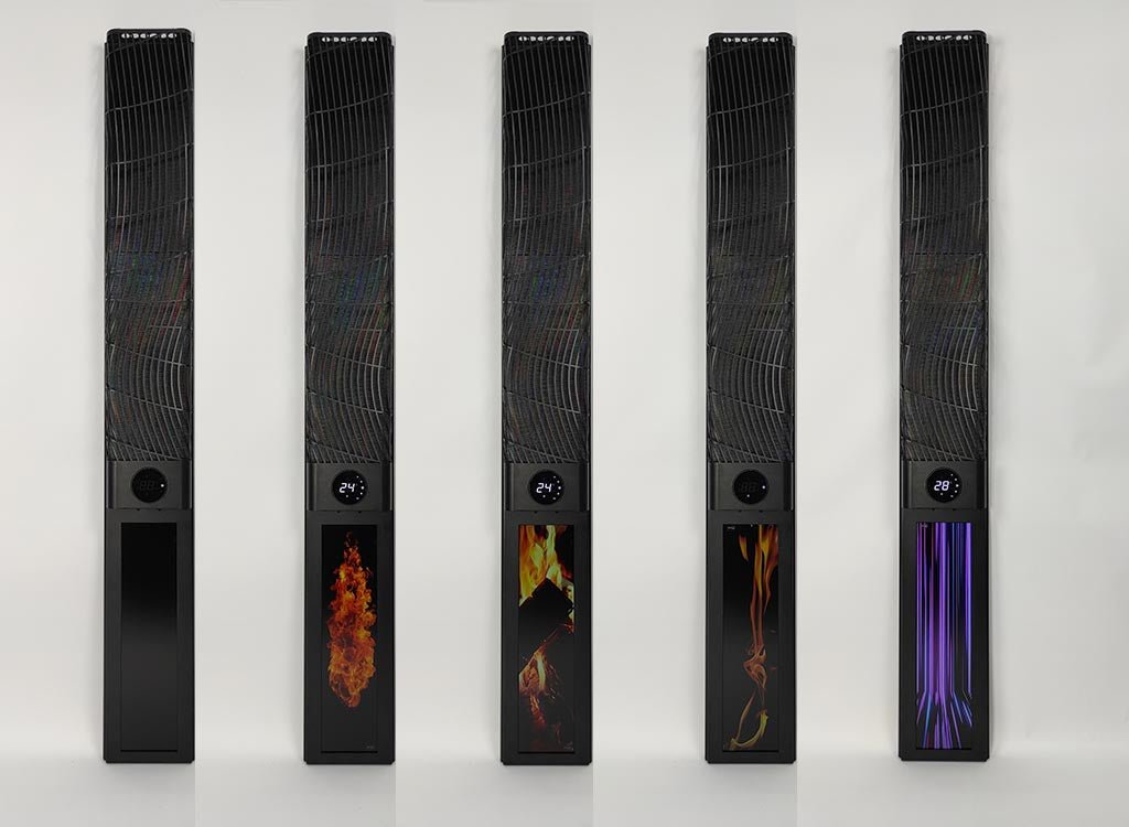 Chimenea Eléctrica Pared G-Cera con Calefacción de 2400W | Infralia — con pantalla 4K