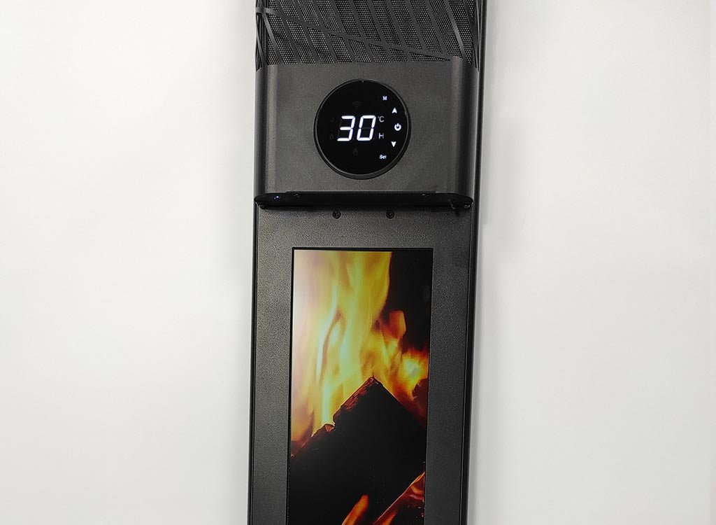 Chimenea Eléctrica Pared G-Cera con Calefacción de 2400W | Infralia — vista frontal, 2400 W