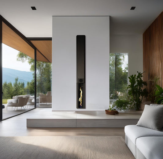 Chimenea Eléctrica Pared G-Cera con Calefacción de 2400W | Infralia — con control inteligente, con pantalla 4K, 2400 W