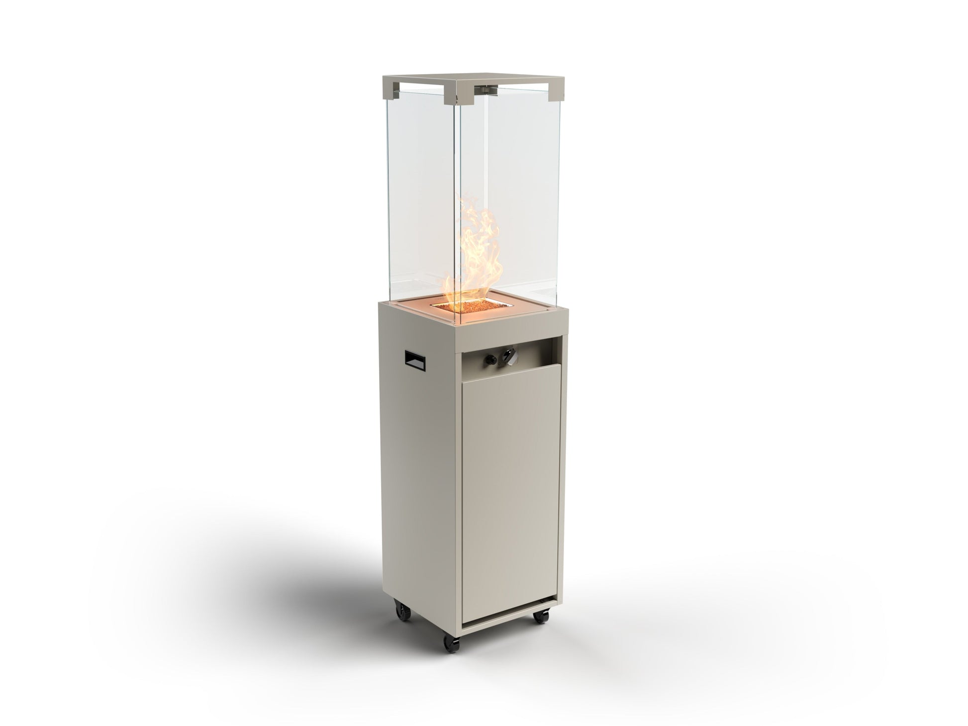 Chimenea Gris de Gas para Jardín de Lujo Faro Zijdegrijs Planika — en terraza, color gris