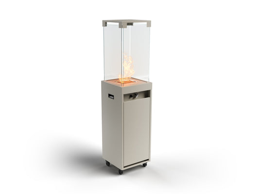 Chimenea Gris de Gas para Jardín de Lujo Faro Zijdegrijs Planika — en terraza, color gris