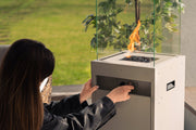 Chimenea Gris de Gas para Jardín de Lujo Faro Zijdegrijs Planika — color gris