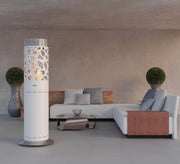 Chimenea a Gas Elegante para Exterior – Diseño Portugués Refinado Selene Tile | GlammFire