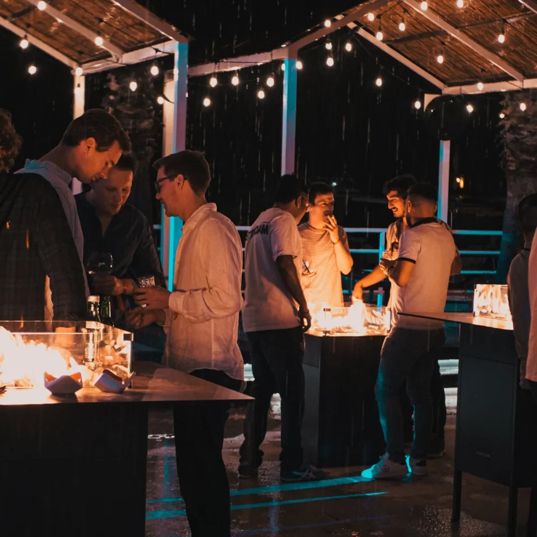 Estufa a gas exterior Engasco 55 – Calor elegante para tu terraza — vista superior