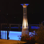 Estufa de Gas Exterior de Lujo – DolceVita Lightfire para Momentos Elegantes al Aire Libre — detalle en primer plano, en terraza