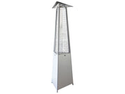Falò EVO: Estufa de Gas Exterior con Efecto Chimenea | Italkero — en terraza, color plateado