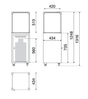 Estufa Para Exteriores Compacta de Italkero - Etna — vista superior