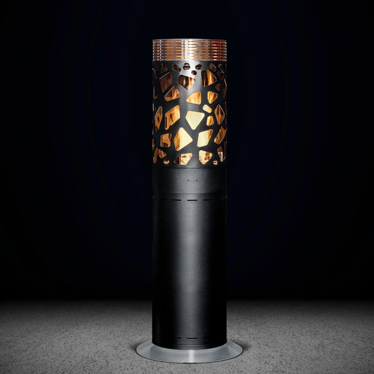Chimenea a Gas Elegante para Exterior – Diseño Portugués Refinado Selene Tile | GlammFire