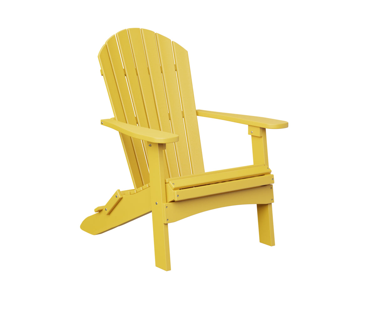 Silla Adirondack Plegable – Garantía de 20 Años | Berlin Gardens — en jardín, vista 3/4