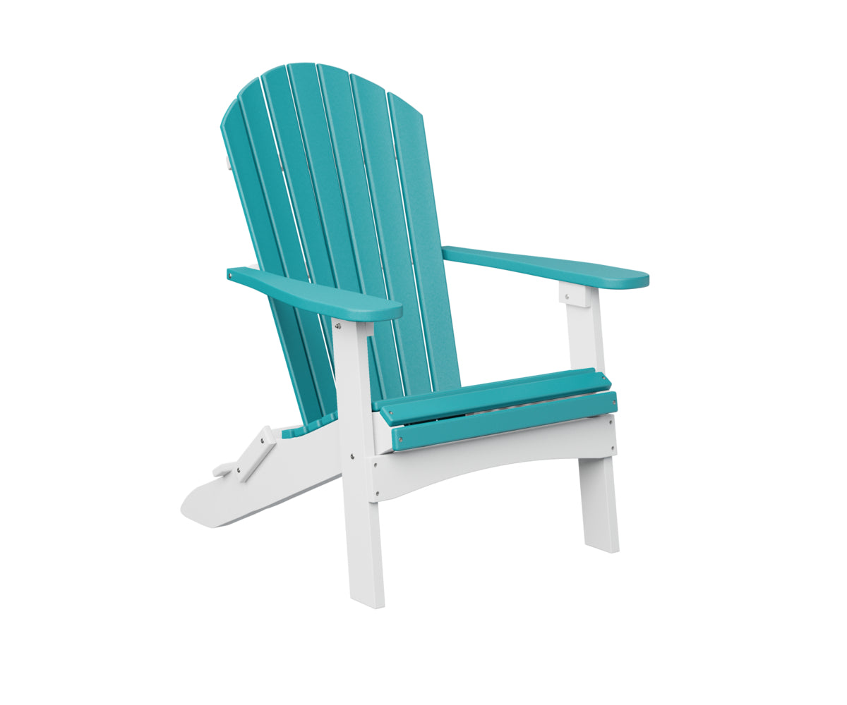 Silla Adirondack Plegable – Garantía de 20 Años | Berlin Gardens — en jardín, bicolor azul aruba y blanco