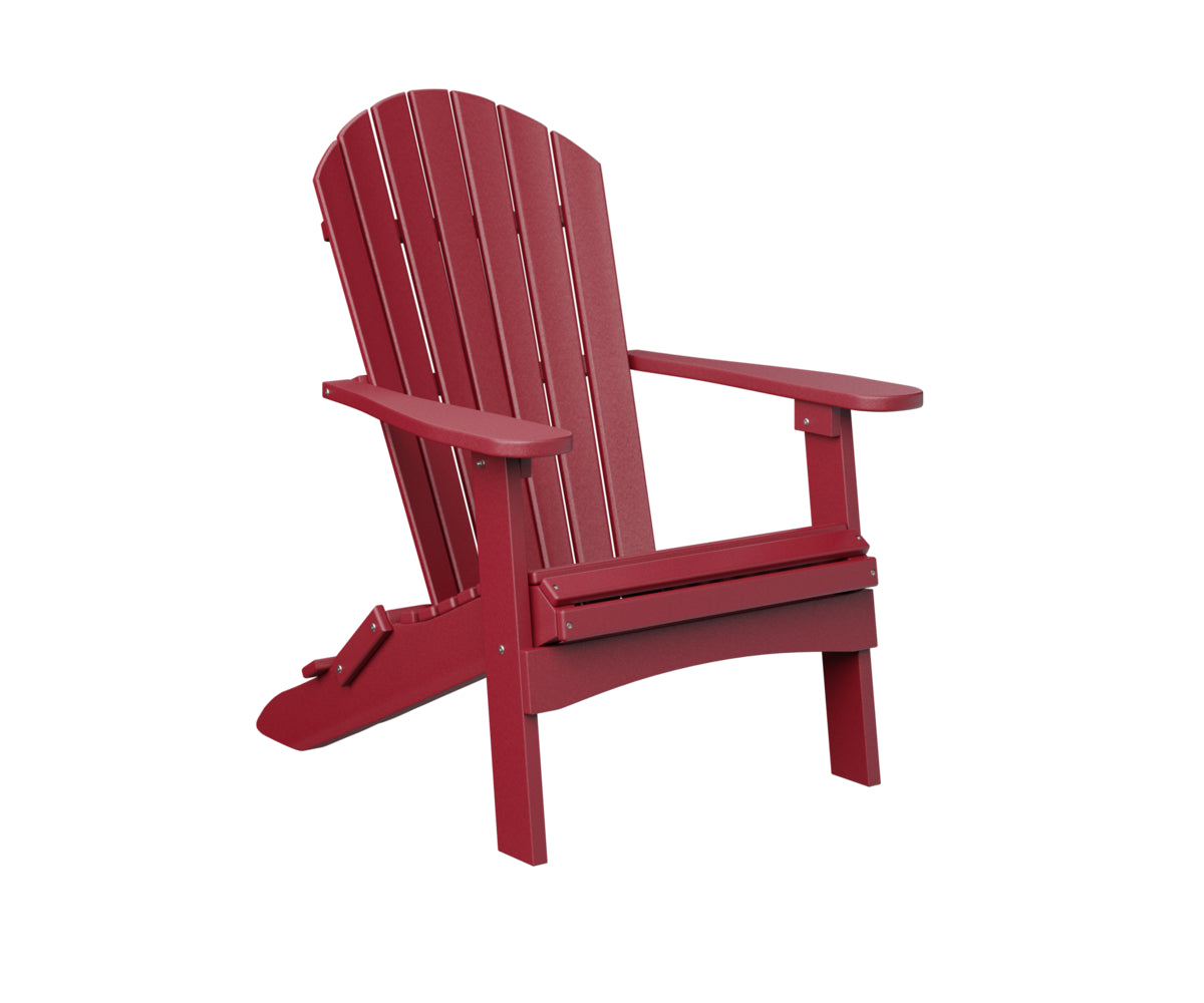 Silla Adirondack Plegable – Garantía de 20 Años | Berlin Gardens — en jardín, con reposapiés (no incluido)